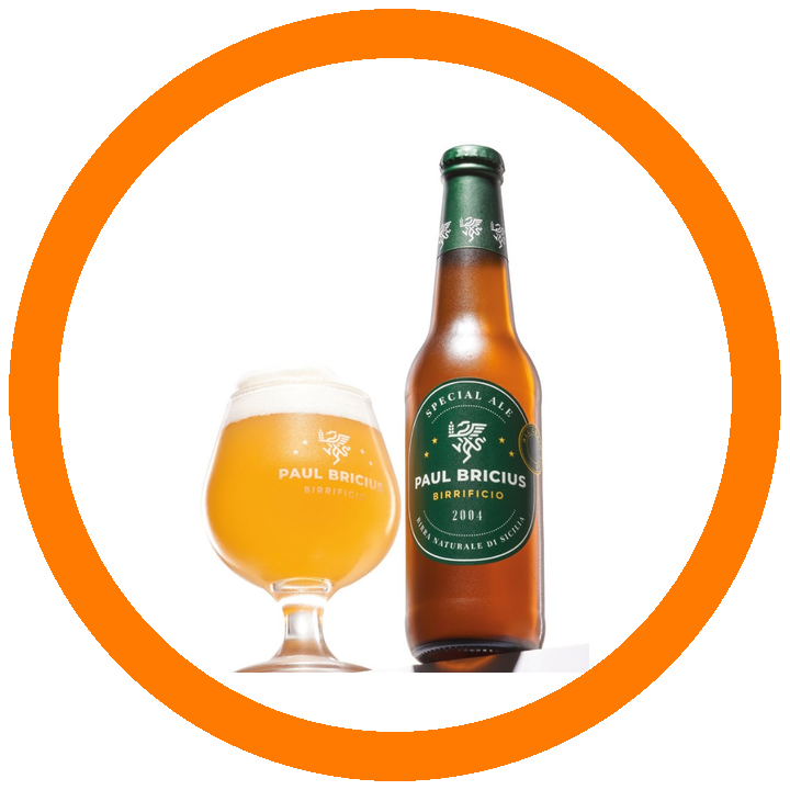 Bottiglia e calice della birra Paul Bricius Special Ale